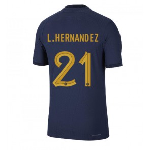 Frankrig Lucas Hernandez #21 Replika Hjemmebanetrøje VM 2022 Kortærmet